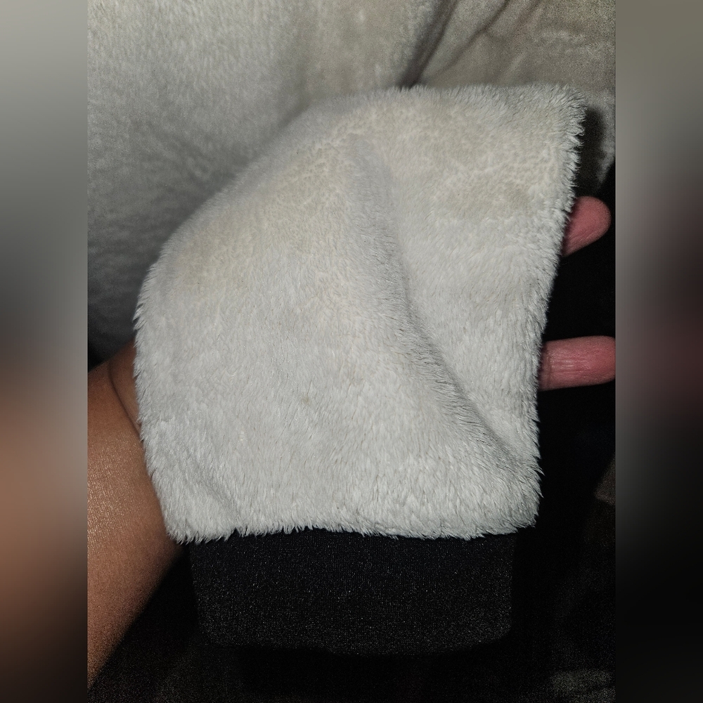 Northface fleece hooded jacket. Black/Cream women's size Large - Picture 9 of 14